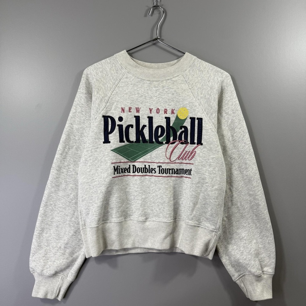 Abercrombie & Fitch Sweatshirt Womens 2XS Pickleball Fleece Crewneck Pullover